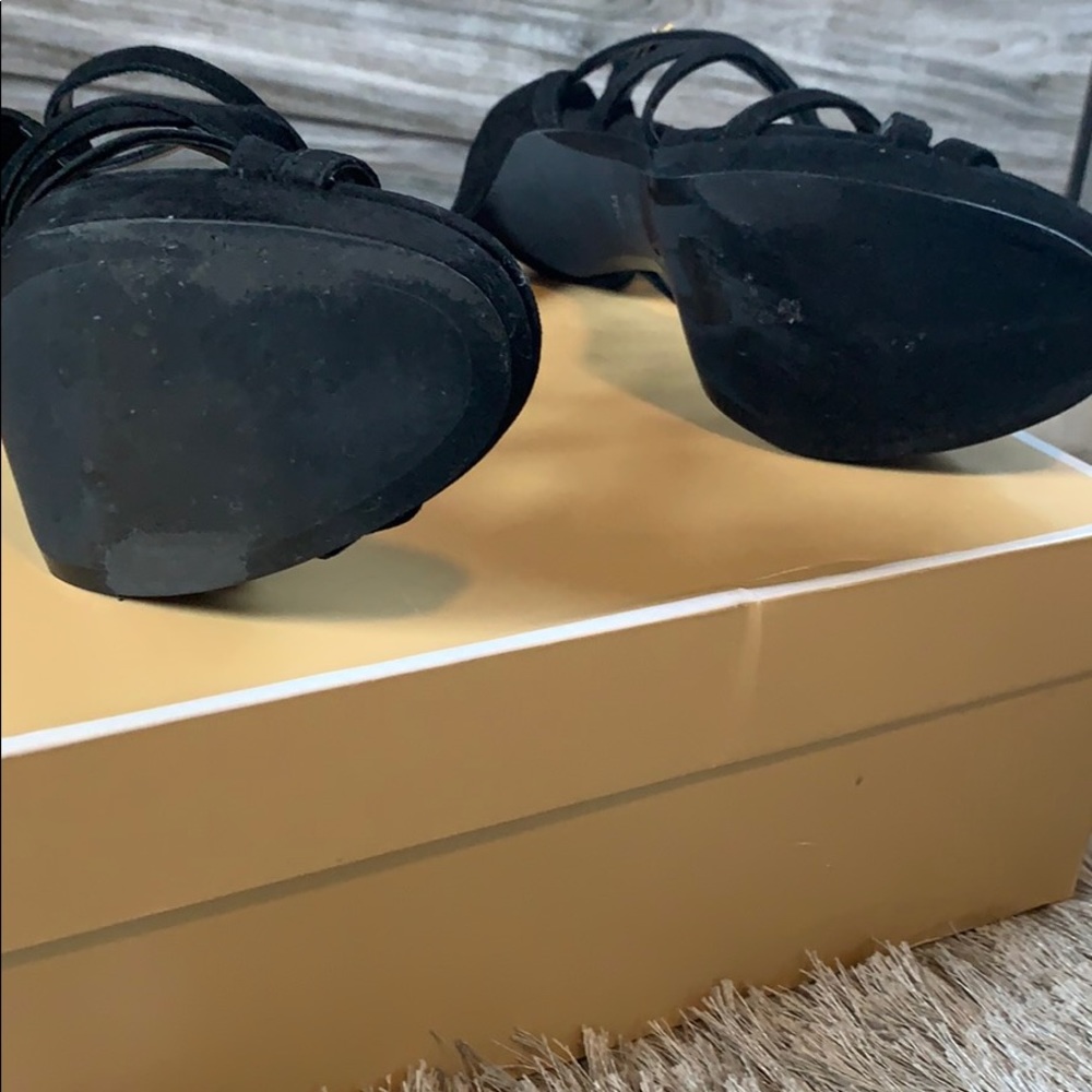 Black MICHAEL Michael Kors Sandra platform suede - Picture 2 of 6